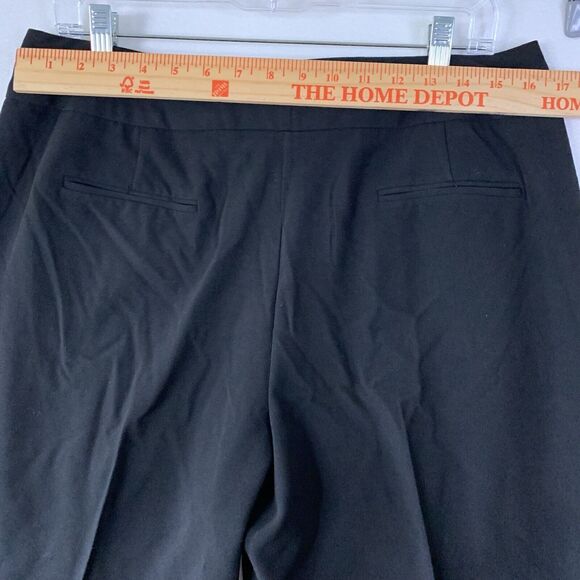 Larry Levine Pants Women 12 Stretch Black Flat Front Corpcore Casual Office Work - Picture 4 of 12